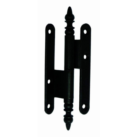 Paumelle rustique contrecoudée acier BROS - 110x60x70 - noir - droite - 23ARD1165