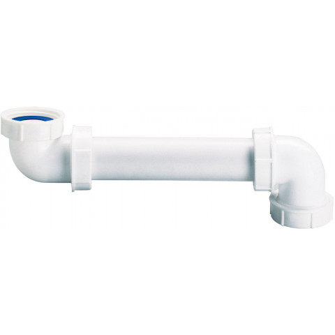 Tubulure lavabo à joints intégrés - Filetage 33 x 42 mm - Blanc