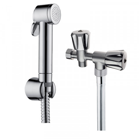 Applique WC extérieure avec douchette à impulsion - Chromé