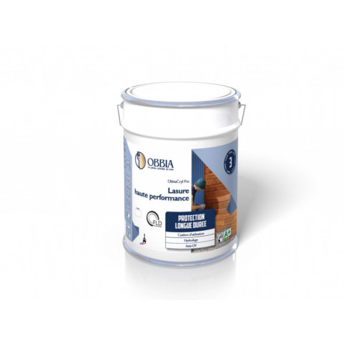 Lasure haute performance obbiacryl pro Obbia - Couleur et conditionnement au choix