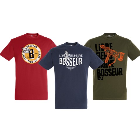 Lot de 3 tee-shirts edition limitée 2019 bosseur - Taille au choix