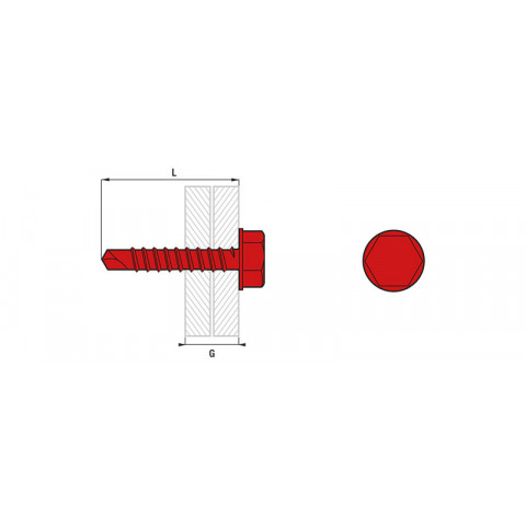 Boîte 200 vis autoperceuse tht scell-it - 5.5 x 63 mm - assemblage 53 mm - tht8-55063