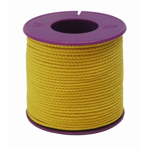 Bobinot tresse nylon fluo jaune VISO Ø1,5 x L.50 m - RNT1015J