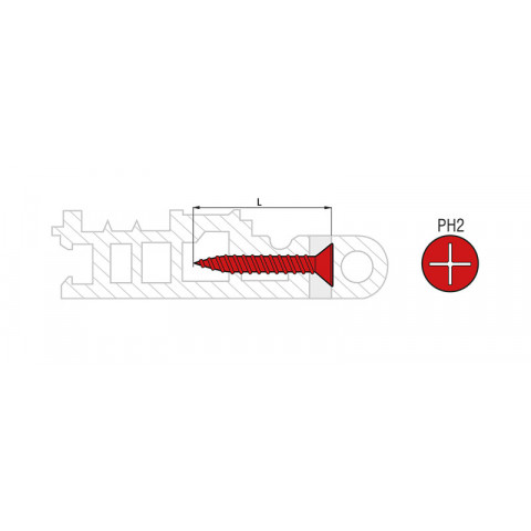 Boîte 1000 vis pvc plast tête fraisée blanche scell-it - 4.2 x 25 mm - ph2 - pvcpw42025