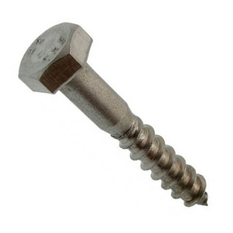 Boite de 100 vis à bois acton tête hexa - inox a2 - din 57 - ø8 x 40 mm - 623048x40