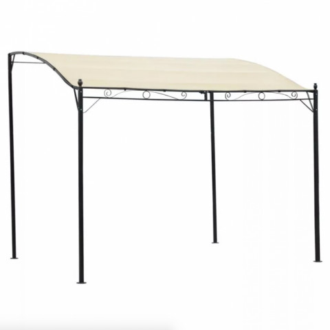 Abri de voiture tonnelle barnum pavillon tente de jardin métal beige helloshop26 2202066