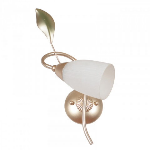 Applique murale dorée flora 1 ampoule 18 cm