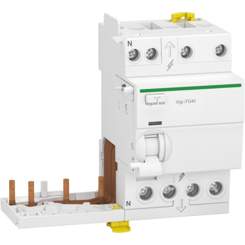 Acti9 itg40 - module différentiel vigi tête de groupe - 3p+n 40a 30ma type ac (a9y12740)