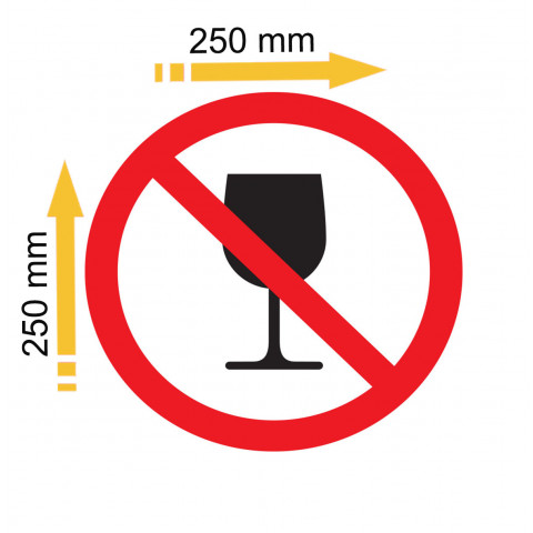 Adhésif polymère plastifié U.V. consommation d'alcool interdite