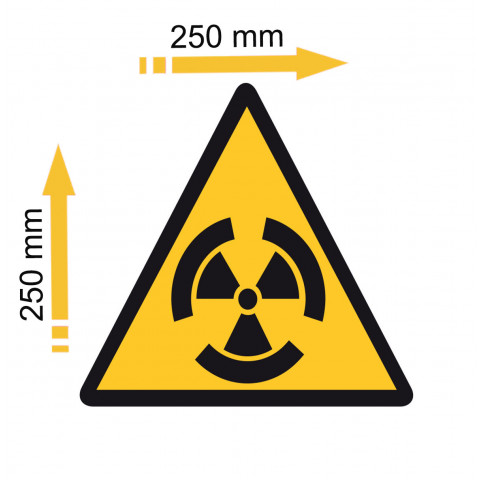 Adhésif polymère plastifié U.V danger matières radioactives