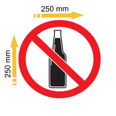 Adhésif polymère plastifié U.V interdiction de boire