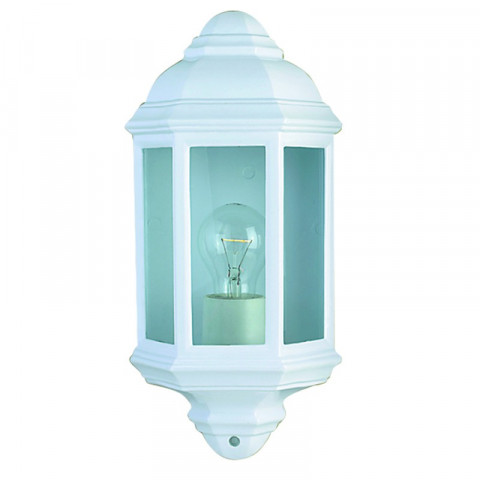 Applique outdoor & porch, en fonte d'aluminium blanche et verre