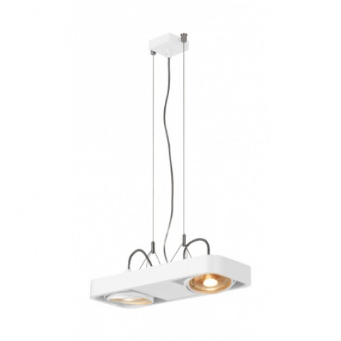 Aixlight r2 duo led qpar111, 111mm, suspension, arrondie, blanc
