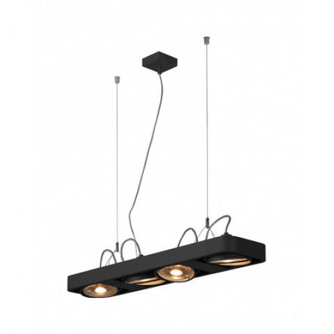 Aixlight r2 long led qpar111, 111mm, suspension, arrondie, noir