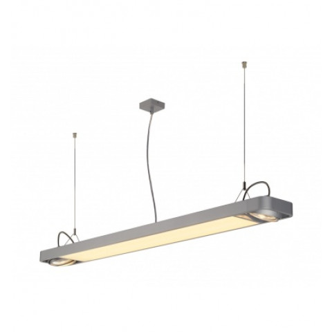 Aixlight r2 office led, susp, gris arg, led + 2xes111, max. 75w, 153cm