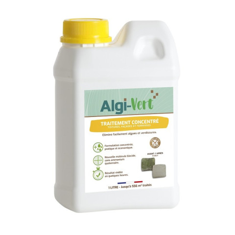 ALGI VERT Traitement concentré toiture, façade et terrasse 1L - 196001
