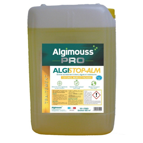 ALGISTOP ALM Traitement toiture, mur et façade - Prêt à l'emploi - Cuve de 1000 litres - 072100