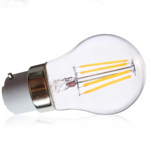 Ampoule led COB filament B22 4 watt (eq. 35 watt) - Couleur eclairage - Blanc chaud 2700°K
