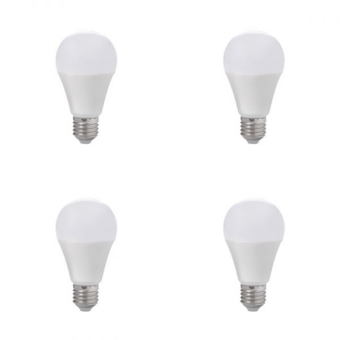 Lot de 4 ampoules led e27 12 watt (eq. 75 watt) - couleur - blanc chaud 3000°k