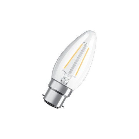 Ampoule led flamme b22 2,1 watt (eq. 25 watt) retrofit osram - couleur - blanc chaud 2700°k, finition - claire