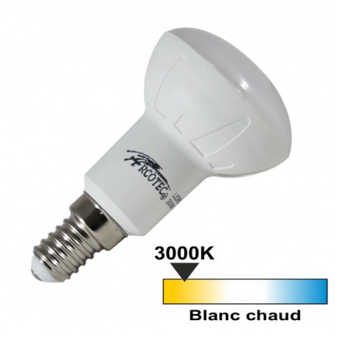 Ampoule led R50 E14 5 watt (eq. 30 watt) - Couleur eclairage - Blanc chaud 3000°K