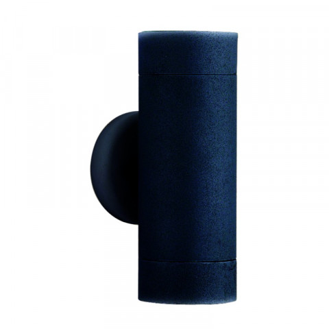 Applique 2 ampoules outdoor & porch, en aluminium et verre, noir