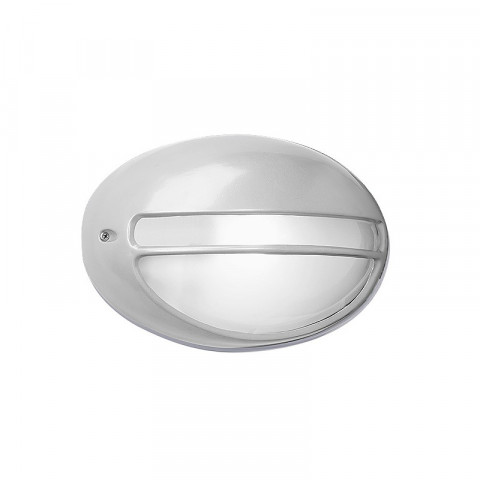 Applique 22 cm zeus, aluminium et polycarbonate, gris