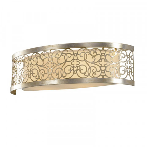 Applique arabesque, feuilles d'argent, 17 cm