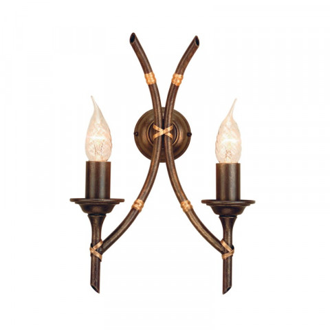 Applique bamboo, bronze, 2 ampoules