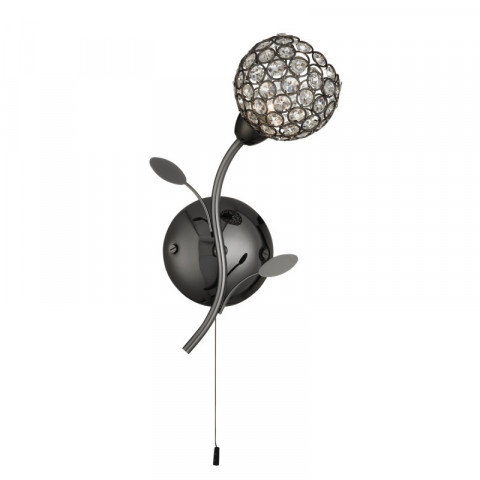 Applique bellis ii, en chrome noir et verre