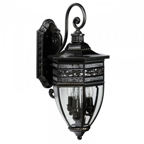Applique d'extérieur laiton street 3 ampoules 30 cm