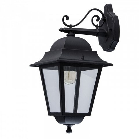 Applique d'extérieur noire street 1 ampoule 27 cm