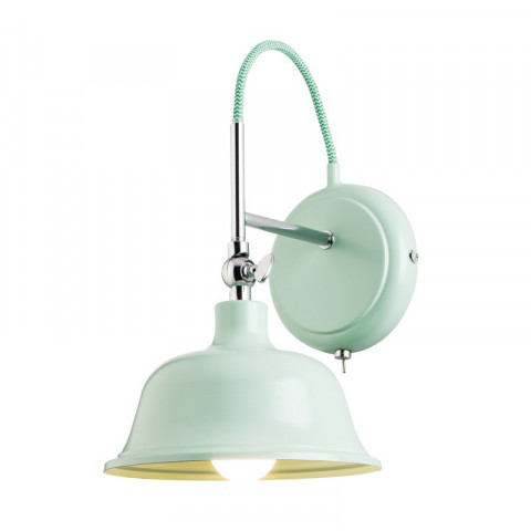 Applique laughton, chrome et vert clair