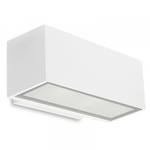 Applique led 17,5w afrodita, aluminium et verre, blanc, 22 cm