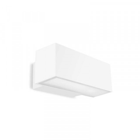 Applique led 39w afrodita, aluminium et verre, blanc, 30 cm