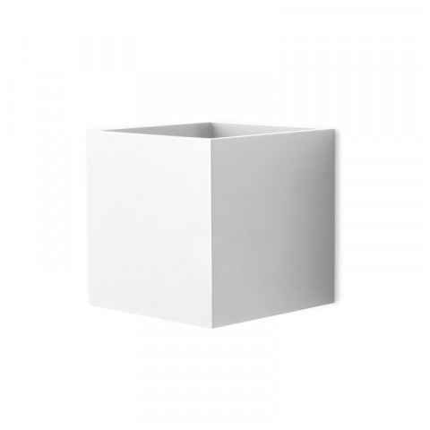 Applique led kub, aluminium blanc