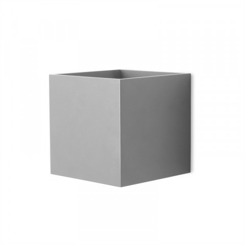Applique led kub, aluminium gris
