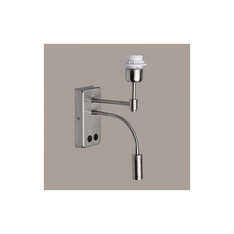 Applique murale argentée megapolis 1 ampoule 20 cm
