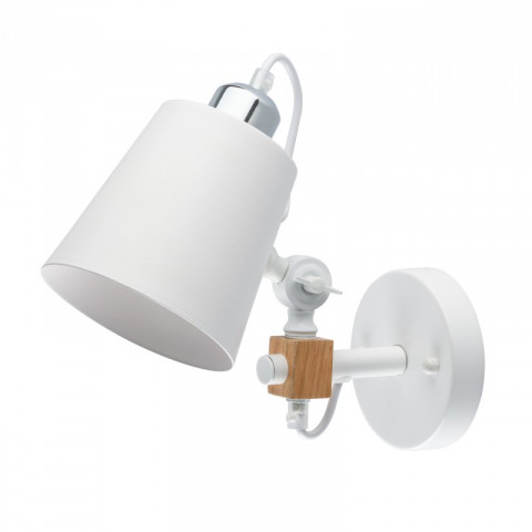 Applique murale blanche megapolis 1 ampoule 25 cm