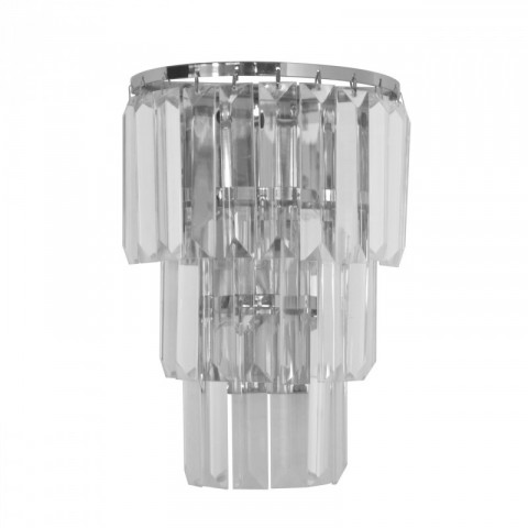 Applique murale chromée crystal 1 ampoule 11 cm