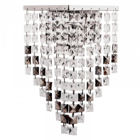 Applique murale chromée crystal 1 ampoule 23 cm
