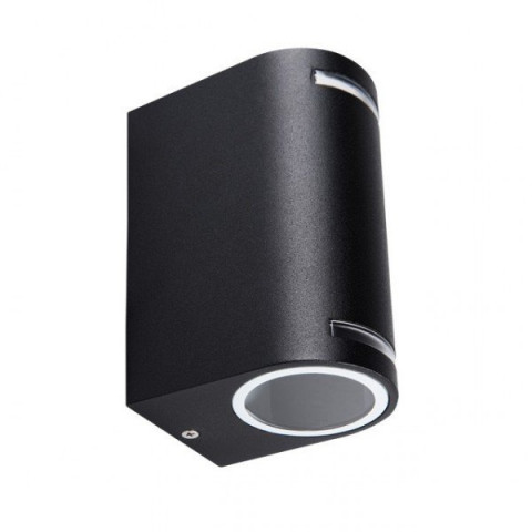 Applique murale extérieure noire aluminium - 2xgu10