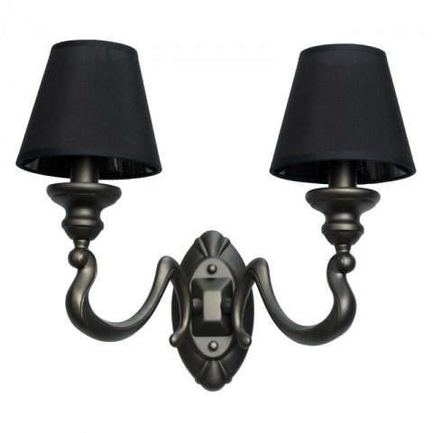 Applique murale grise neoclassic 2 ampoules 23.5 cm