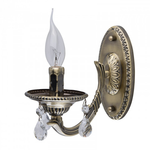 Applique murale laiton classic 1 ampoule 22 cm