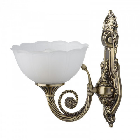 Applique murale laiton classic 1 ampoule 27 cm