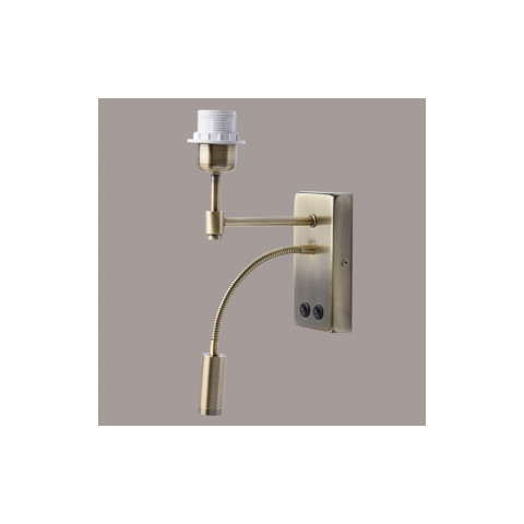 Applique murale laiton megapolis 1 ampoule 20 cm