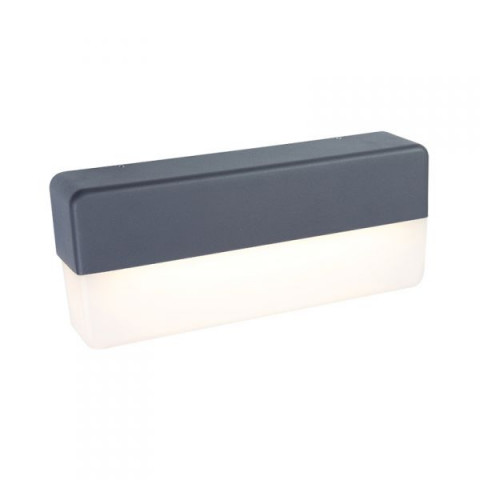 Applique murale led 12 watt 230v droite ip65 - couleur - blanc chaud 3000°k, finition - gris anthracite