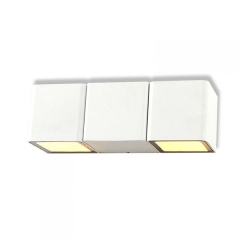 Applique murale led 2x3w ip54 - couleur - blanc chaud 3000°k, finition - blanc