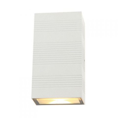 Applique murale led 2x5w rectangulaire ip54 - couleur - blanc chaud 3000°k, finition - blanc