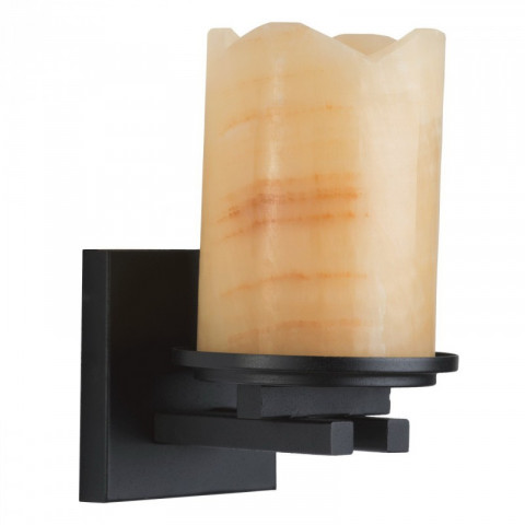 Applique murale noire country 1 ampoule 15 cm